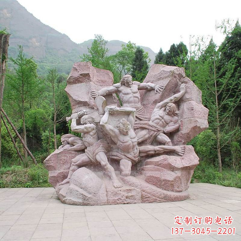 广西盘古石雕传承中华文明