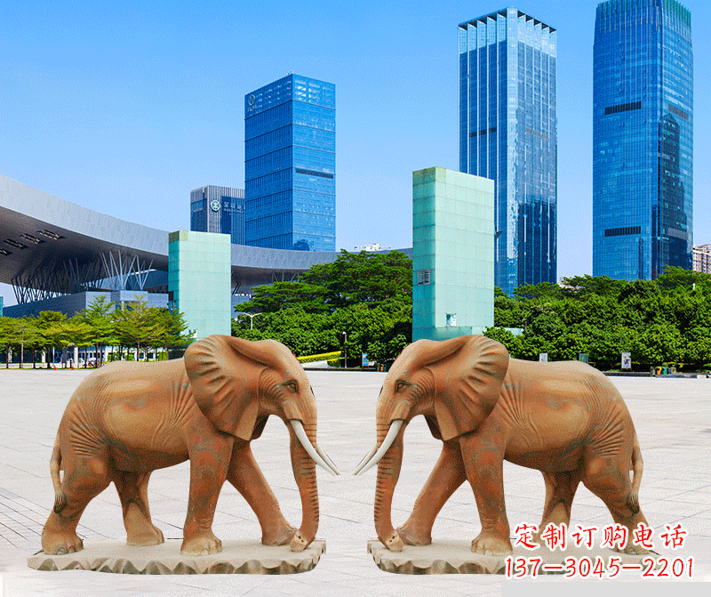 广西精美大象雕塑