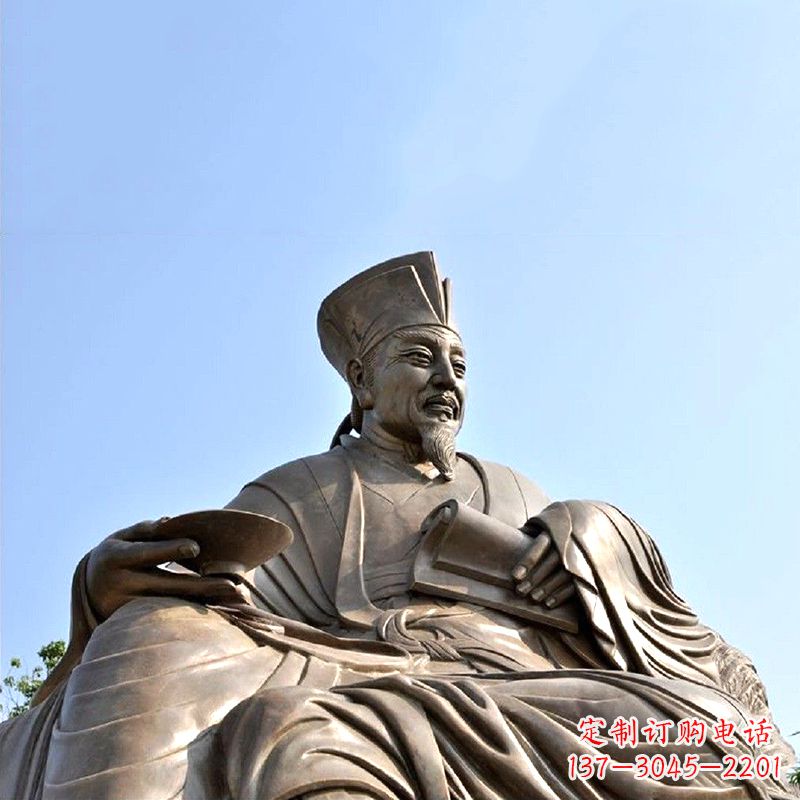 广西历史名人北宋文坛领袖欧阳修铸铜雕塑