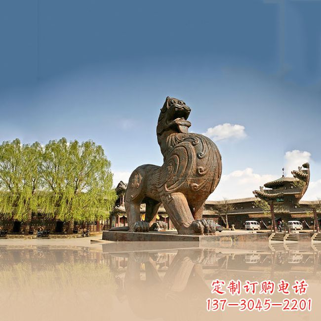 广西铜雕狴犴雕塑-景区园林广场神兽景观摆件