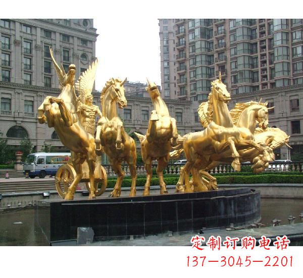 广西阿波罗战车喷泉铜雕