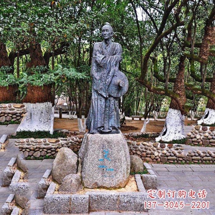 广西朱耷——中国古代历史名人著名画家铜雕像