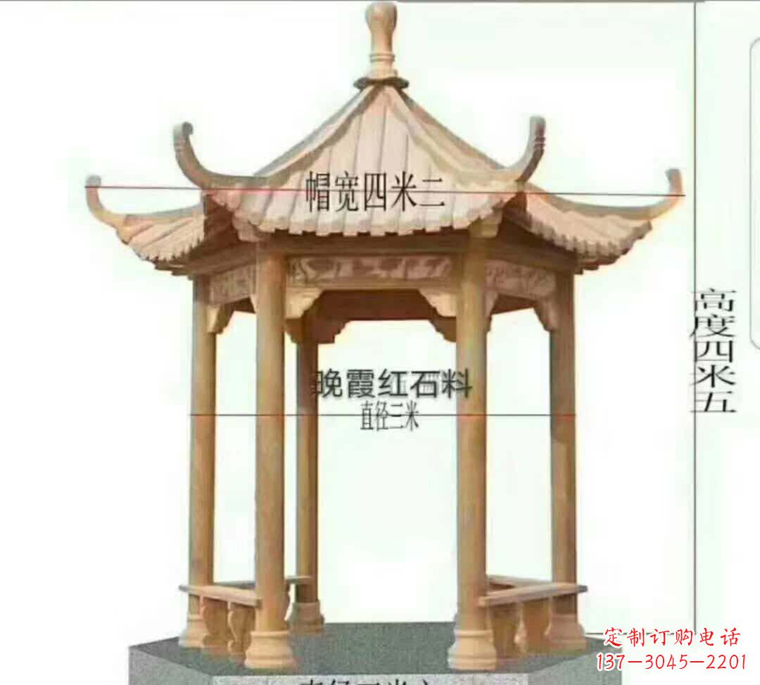 广西藏于凉亭的石雕之美