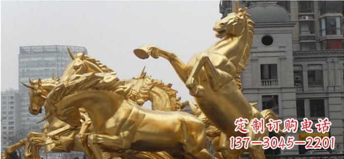 广西腾驰而去,竞技飞扬——“飞马腾跃”铜雕马群