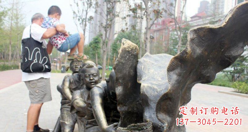 广西拔萝卜小区景观铜雕精品
