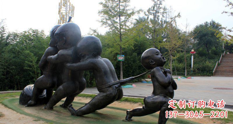 广西萝卜街头铜雕的精美景观
