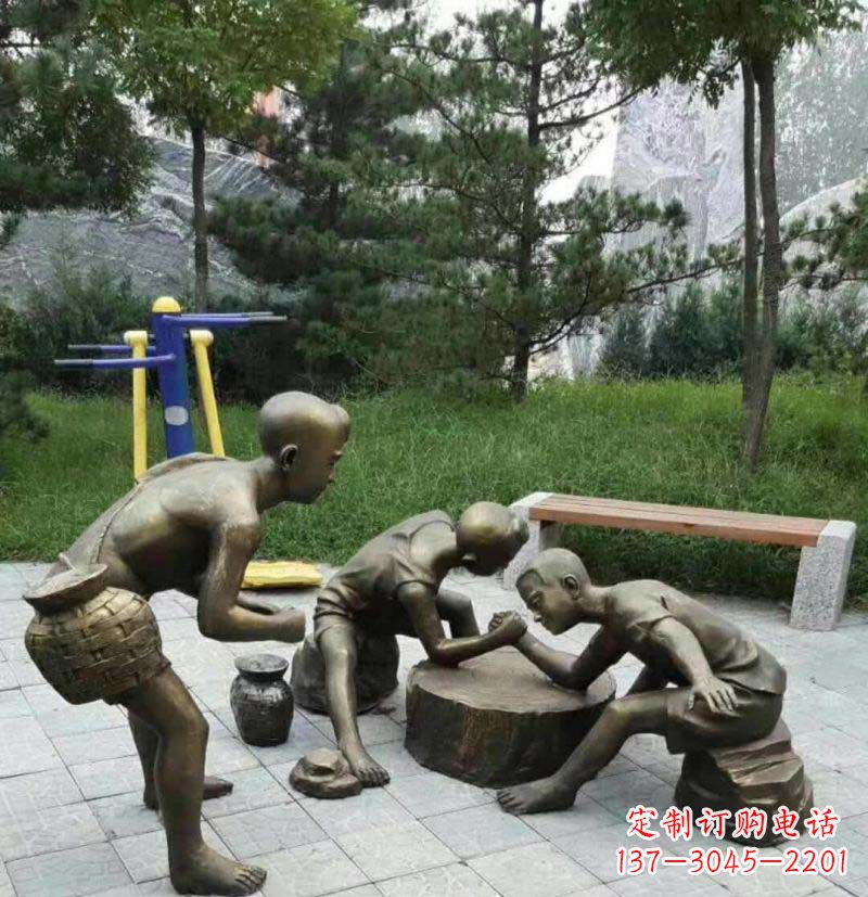 广西儿童童趣铜雕
