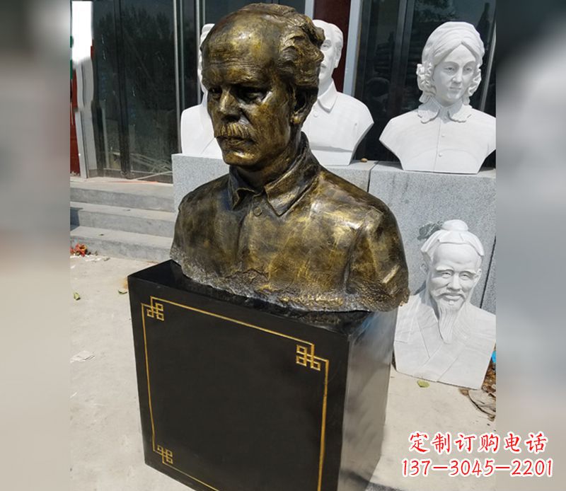 广西白求恩胸像铜雕2