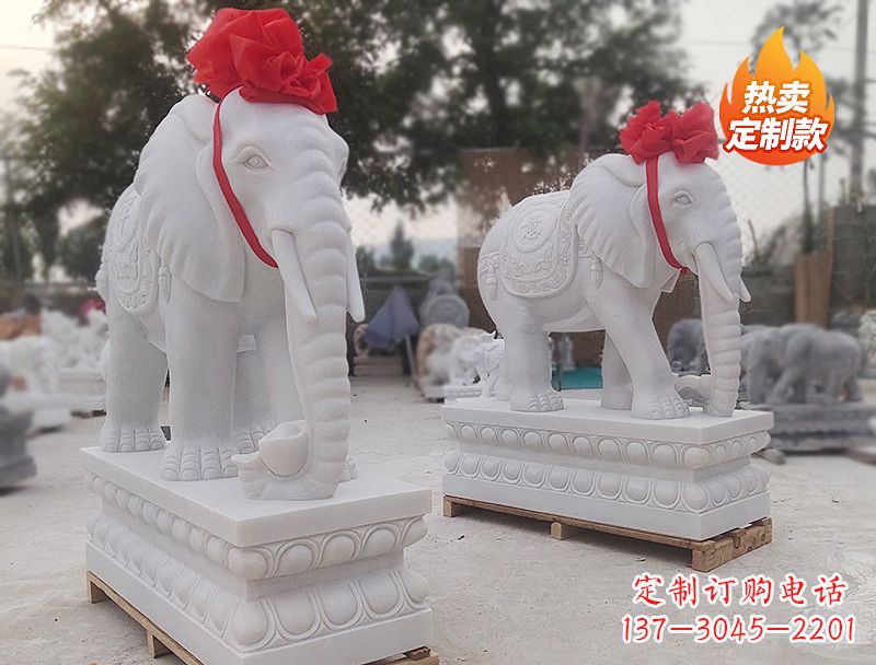 广西白色大象雕塑让你的家居更加精致