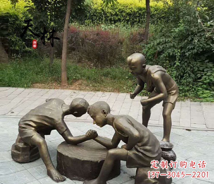 广西儿童公园铜雕
