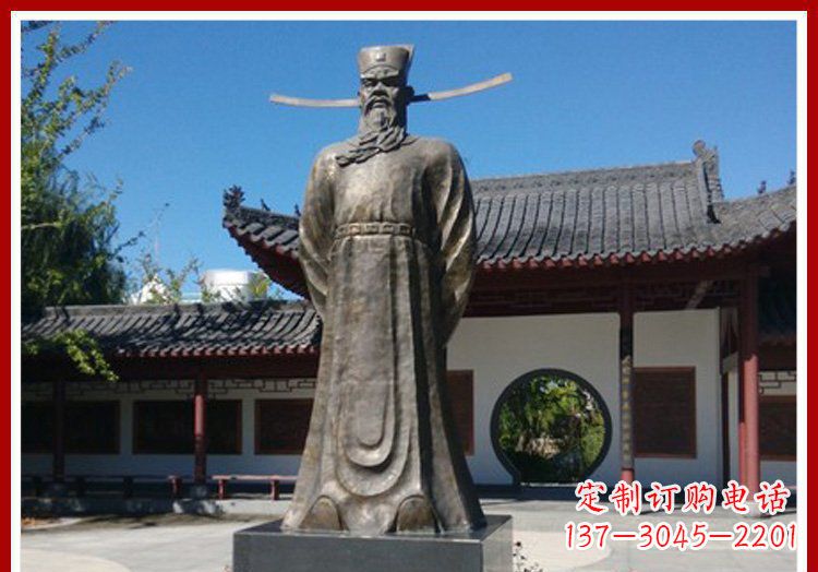 广西包拯铜雕传承古代文化的艺术精品
