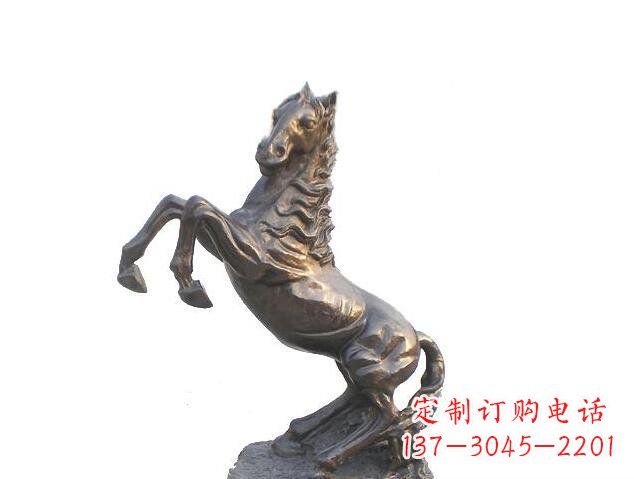 广西精美的奔腾马铜镀铜动物雕塑