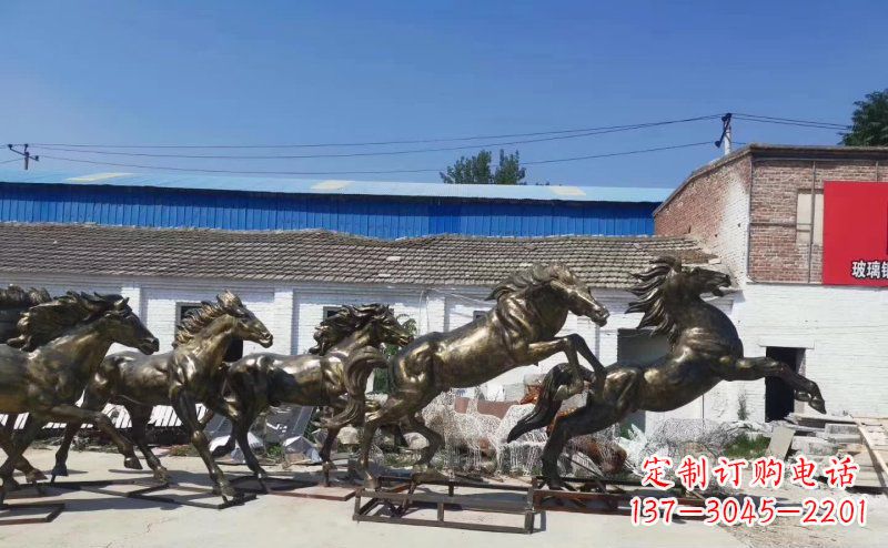 广西“马儿风采”精美铜雕