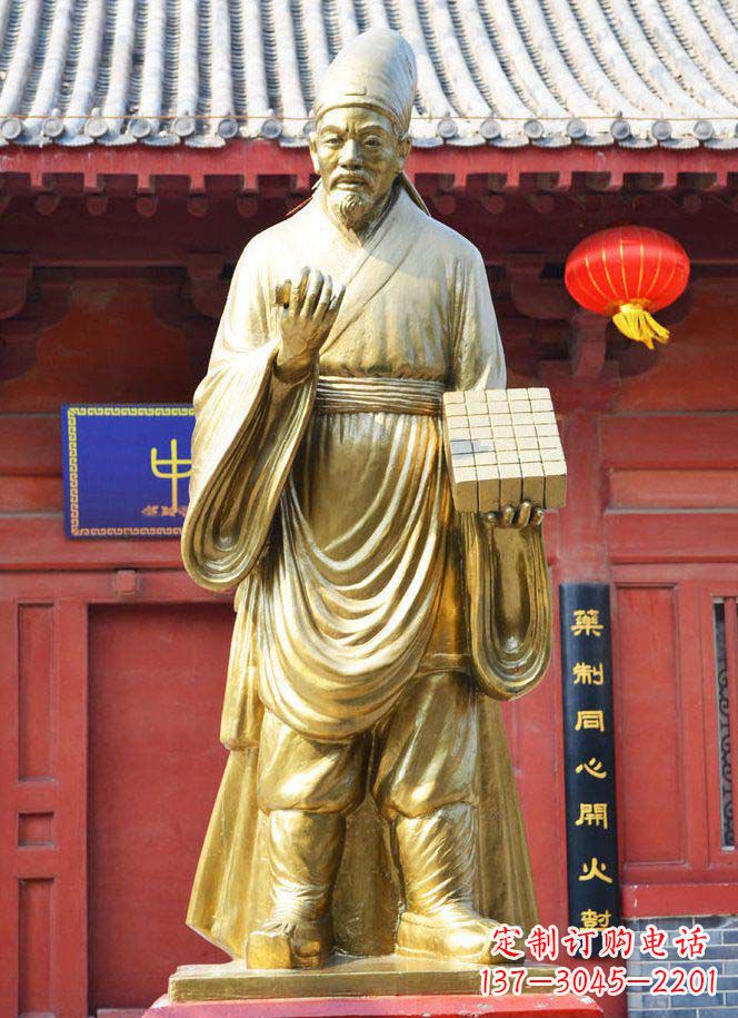 广西名人铜雕,传承古代文化