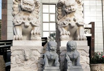 广西石狮子雕塑——守护家园的看门神