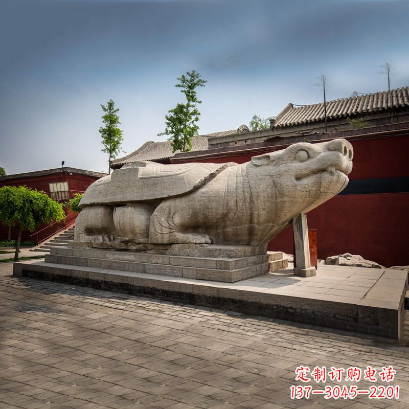 广西赑屃身上有佛的雕塑-寺庙景点广场神兽动物雕塑