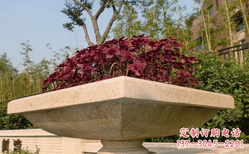 广西精美大理石花盆