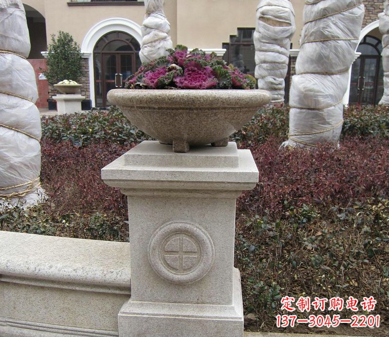 广西精美大理石花盆,给你的家居添彩