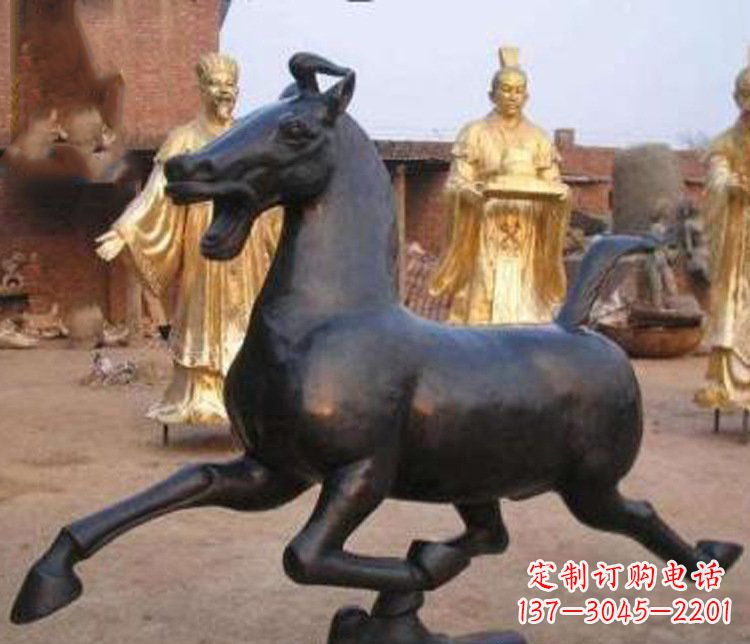 广西别墅景观动物马铜雕塑_1