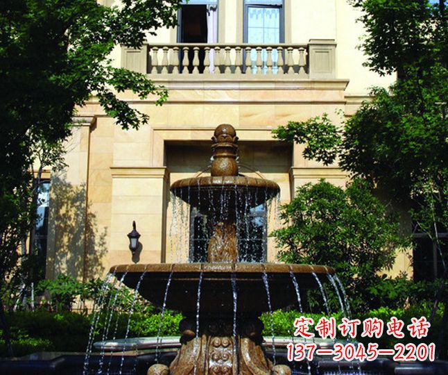 广西别墅景观多层喷泉石雕 (2)