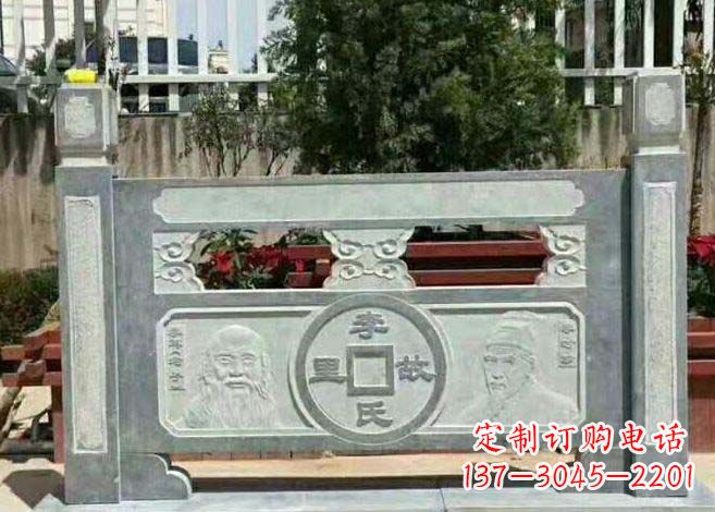 广西别墅景观仿古石雕栏板
