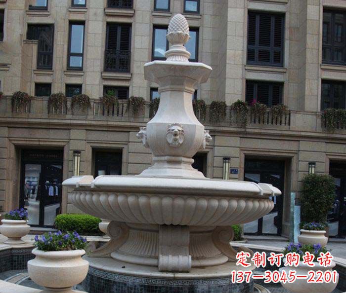 广西别墅景观欧式喷泉石雕_2