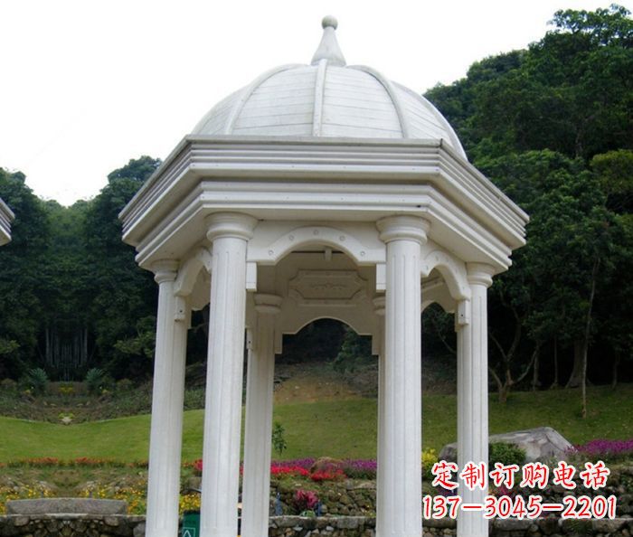 广西别墅景观欧式石雕凉亭 (2)