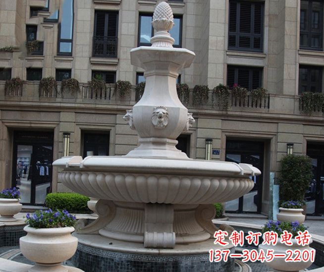 广西别墅景观石雕大理石喷泉