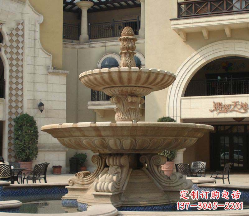 广西别墅景观石雕大型喷泉雕塑 (2)