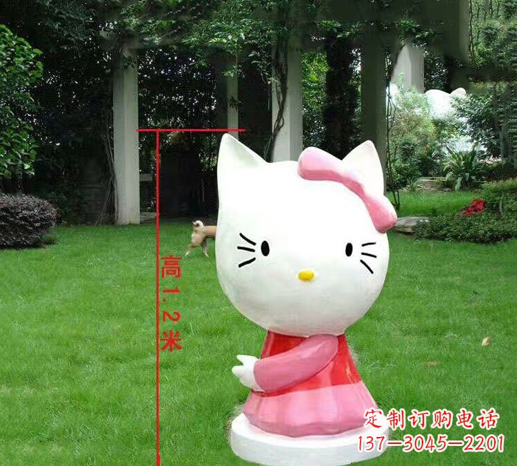 广西玻璃钢HelloKitty卡通动物雕塑