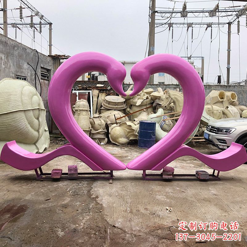 广西玻璃钢天鹅雕塑