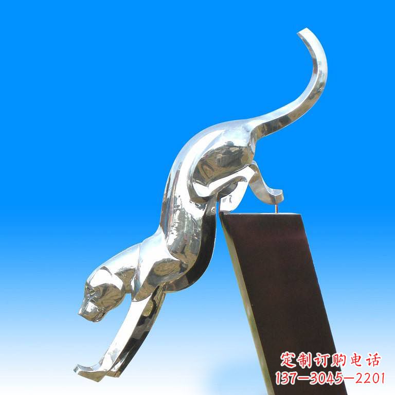 广西豹玻璃——玻璃钢豹子雕塑