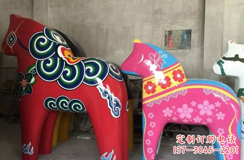 广西新颖独角兽彩绘玻璃钢装饰品