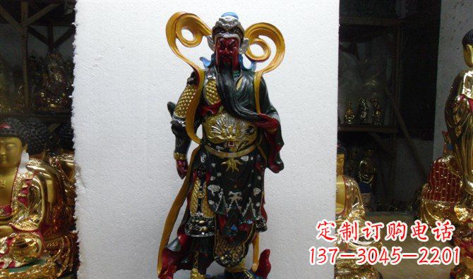 广西关公玻璃钢彩绘刀