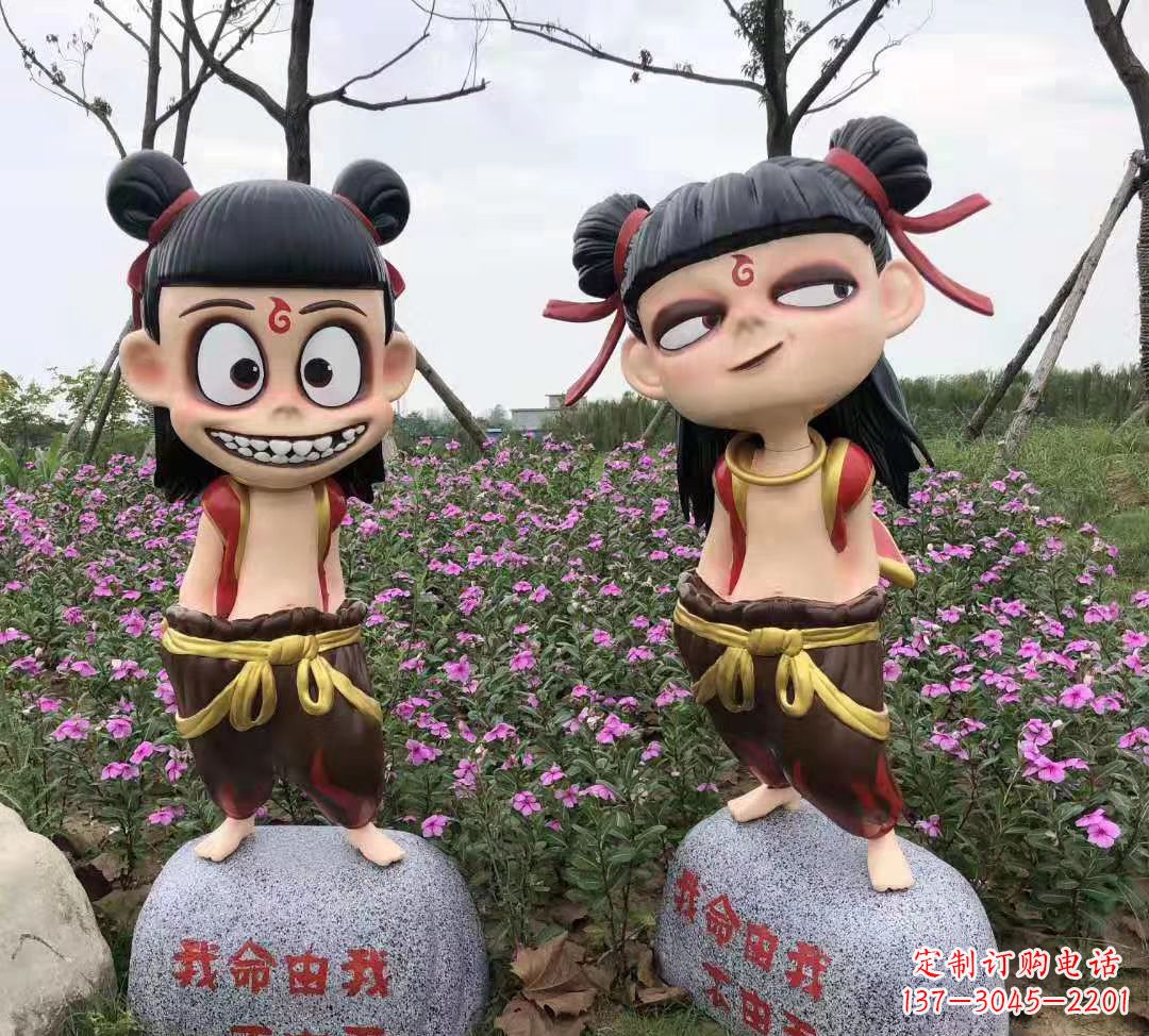 广西玻璃钢彩绘哪吒