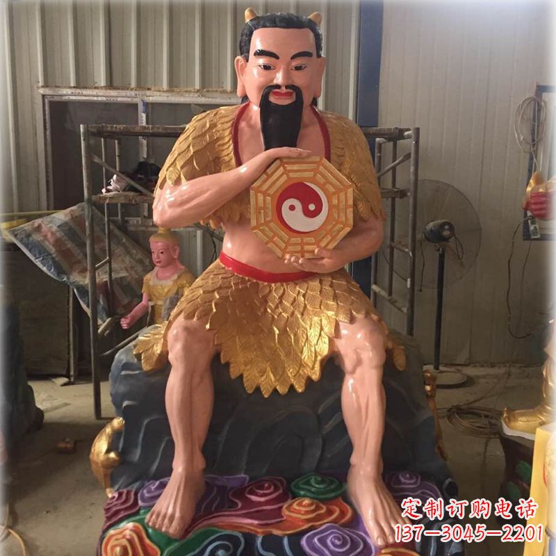 广西伏羲玻璃钢彩绘神像