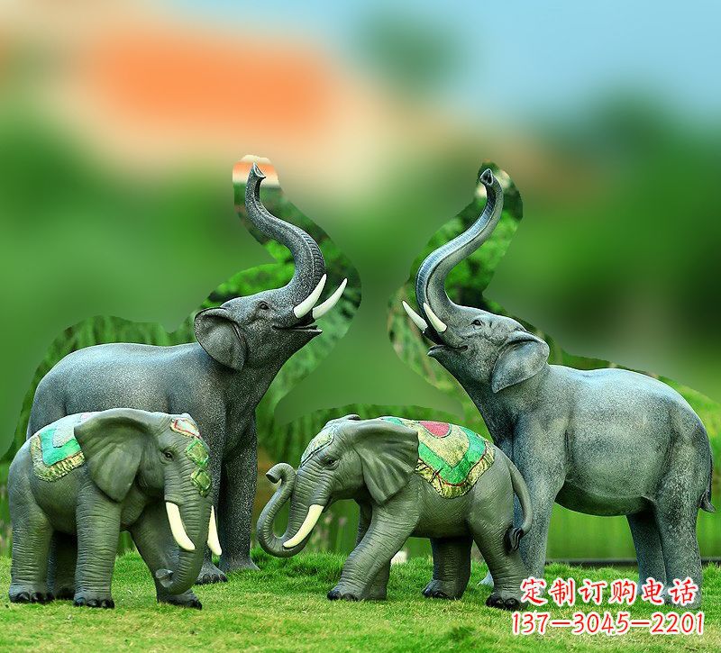 广西玻璃钢大象雕塑——把大象的优雅带入现代