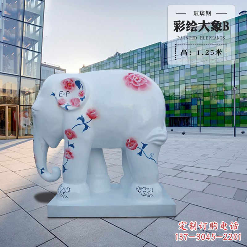 广西玻璃钢大象雕塑——传承古老文明的象征