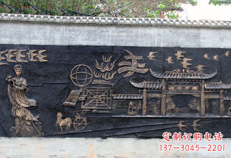 广西玻璃钢仿铜牡丹雕塑