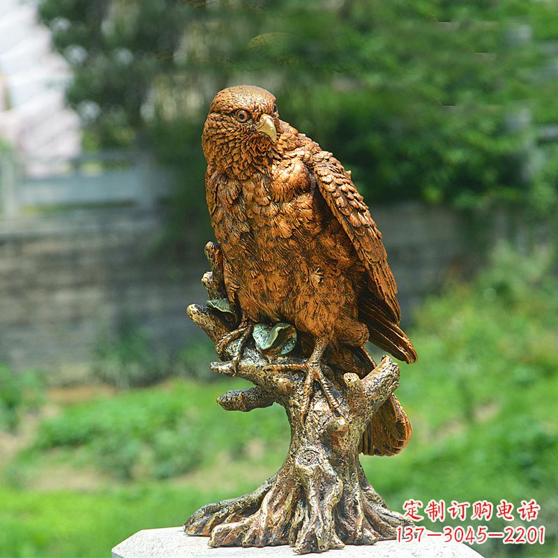广西玻璃钢仿铜老鹰雕塑