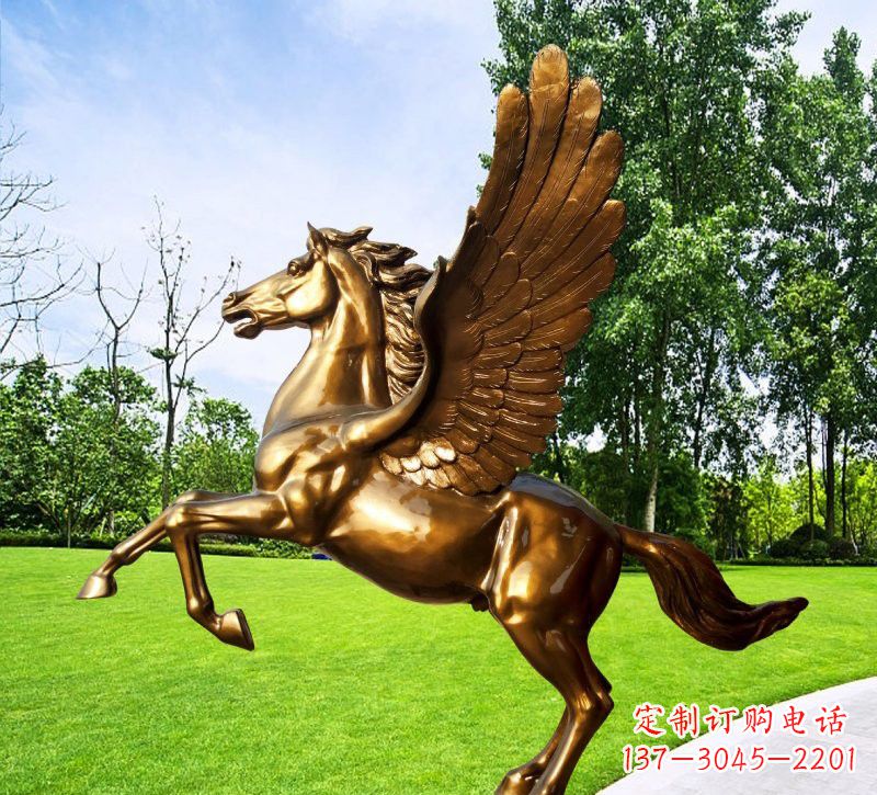 广西玻璃钢仿铜动物马雕塑精美的艺术品
