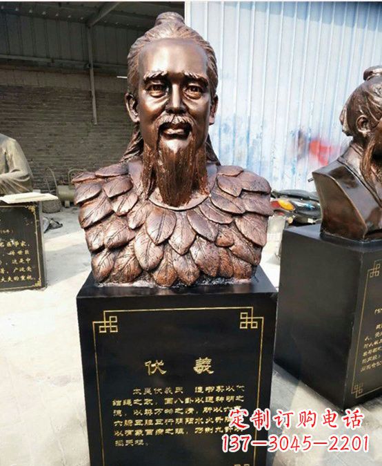 广西玻璃钢雕刻伏羲头像