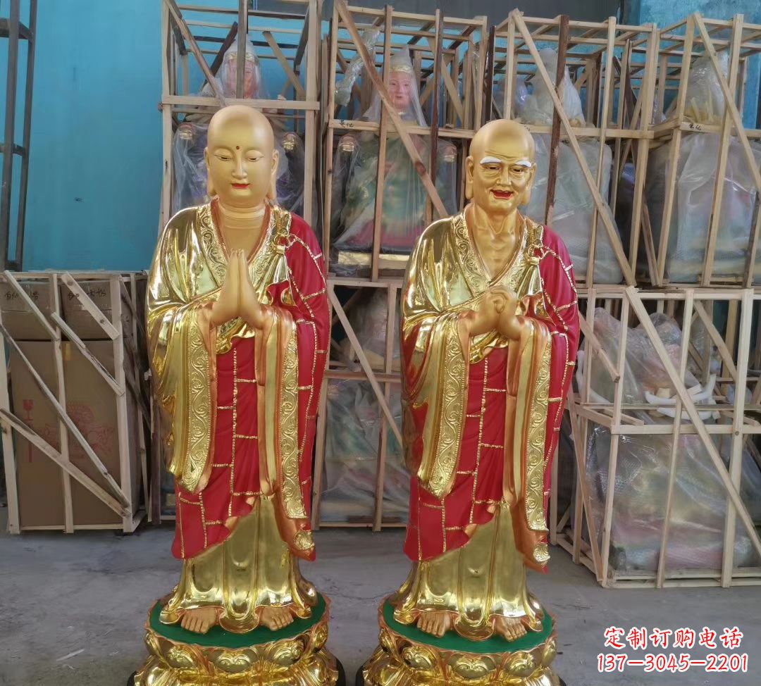 广西玻璃钢仿铜佛像雕塑给寺庙景观增添神秘韵味