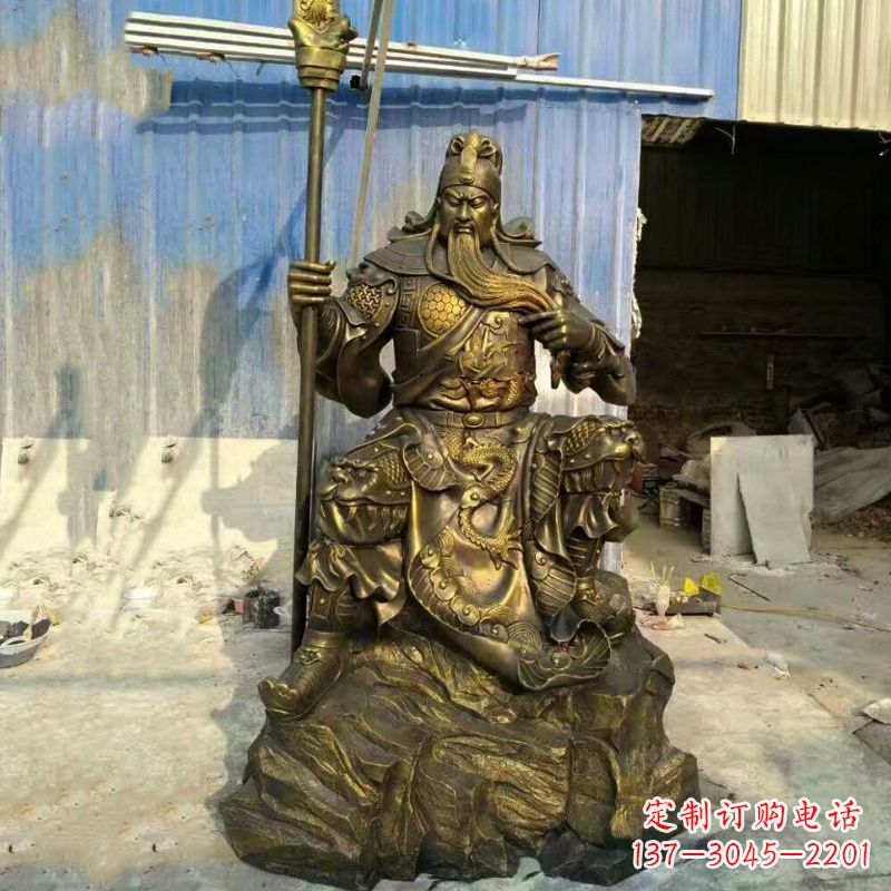 广西玻璃钢制作的关羽雕塑
