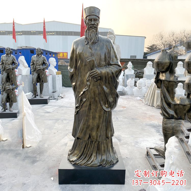 广西苏东坡玻璃钢仿铜雕塑