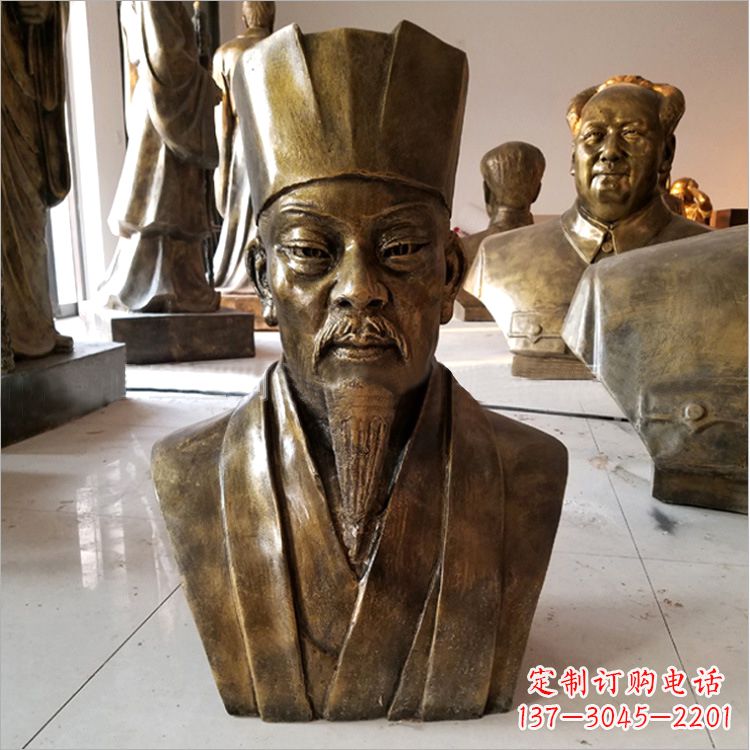 广西玻璃钢苏轼头像雕塑