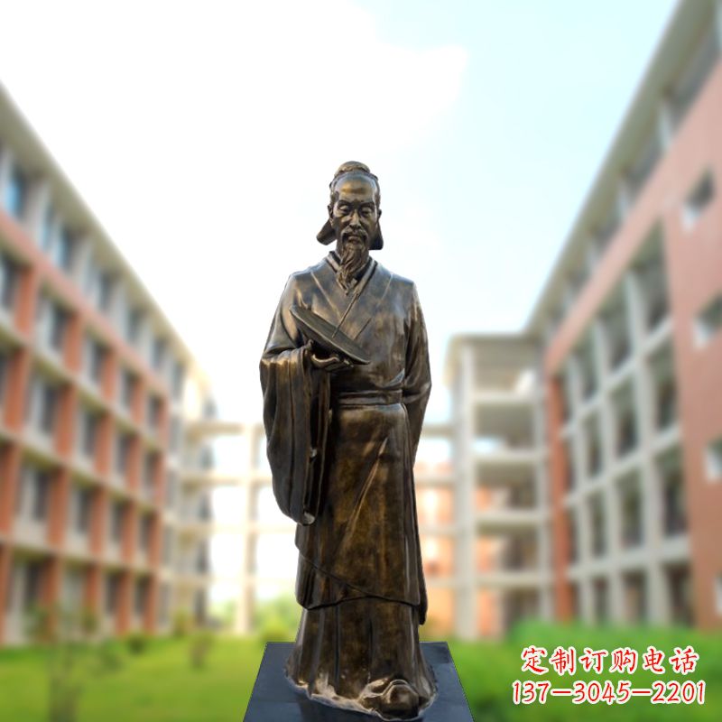 广西祖冲之雕像——传承校园历史的象征