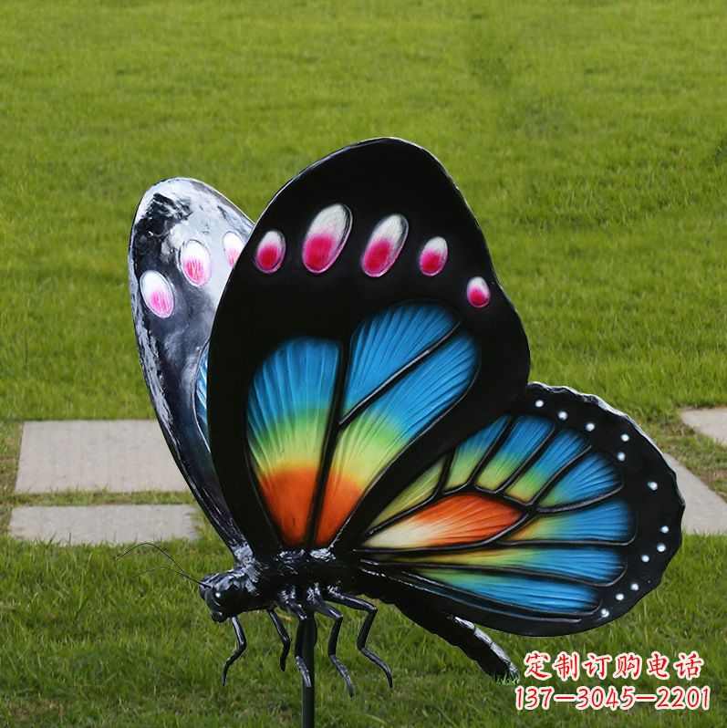 广西玻璃钢制作的蝴蝶雕塑