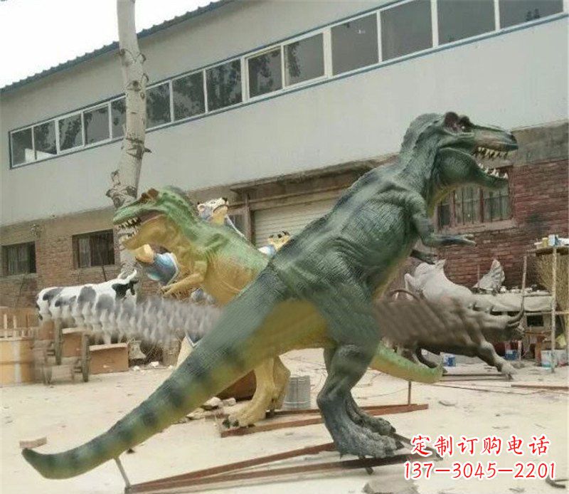 广西玻璃钢制作的恐龙雕塑