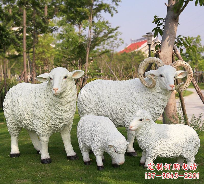 广西玻璃钢山羊雕塑仿真艺术的精彩之作